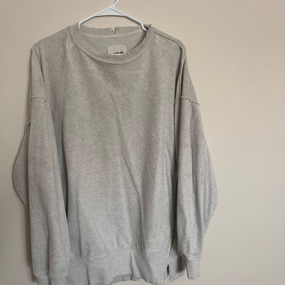 Aerie Light Gray Crewneck Sweater